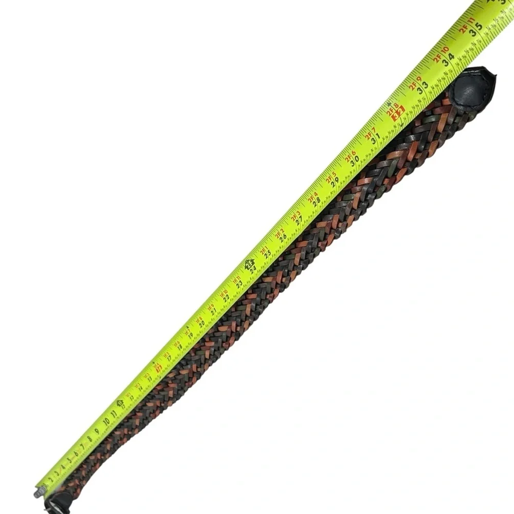 Vintage Y2K Multi-color braided leather belt